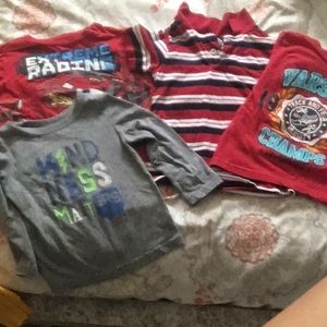 A bundle of four shirts